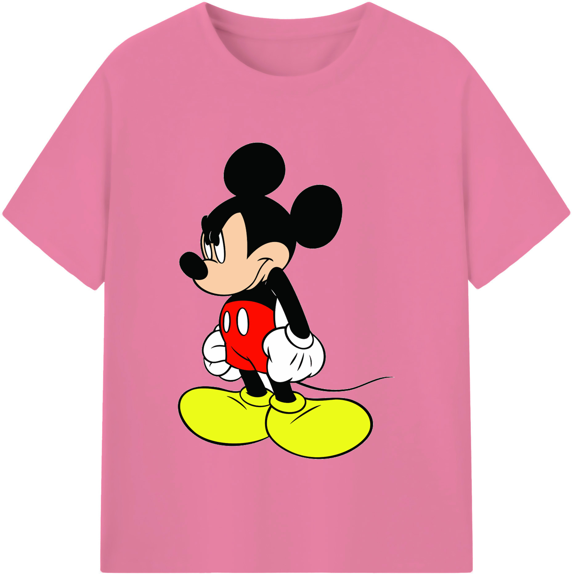 （画像用） ミッキーマウス Mickey Mouse 綿100％半袖Tシャツ（フロントプリント）